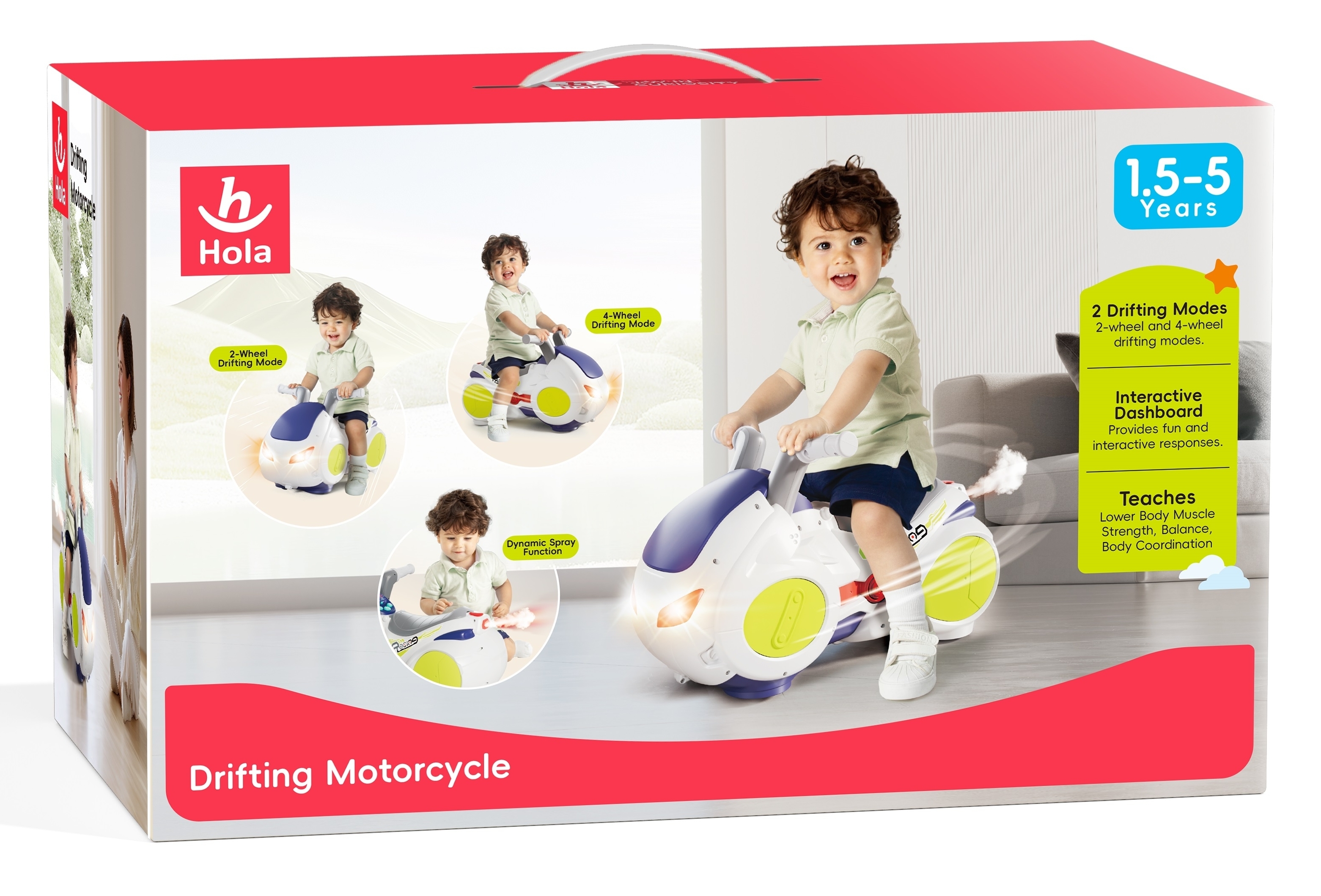 Παιδική μοτοσυκλέτα με φώτα, μουσική και ήχους 