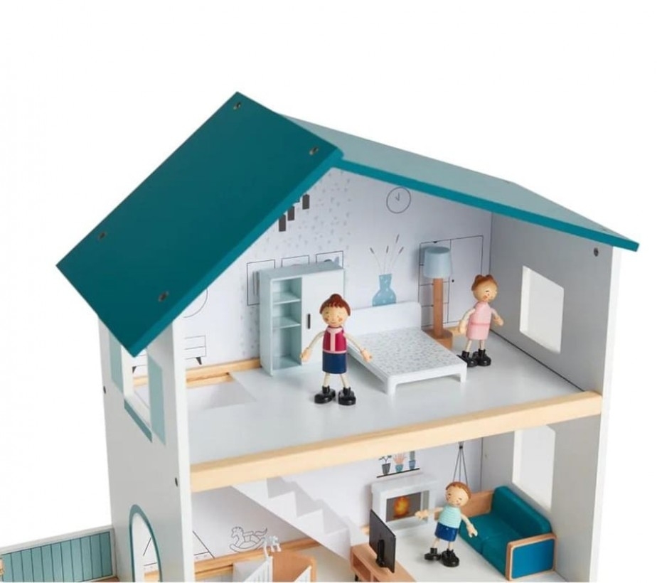 Κουκλόσπιτο ξύλινο με έπιπλα Tooky toys
