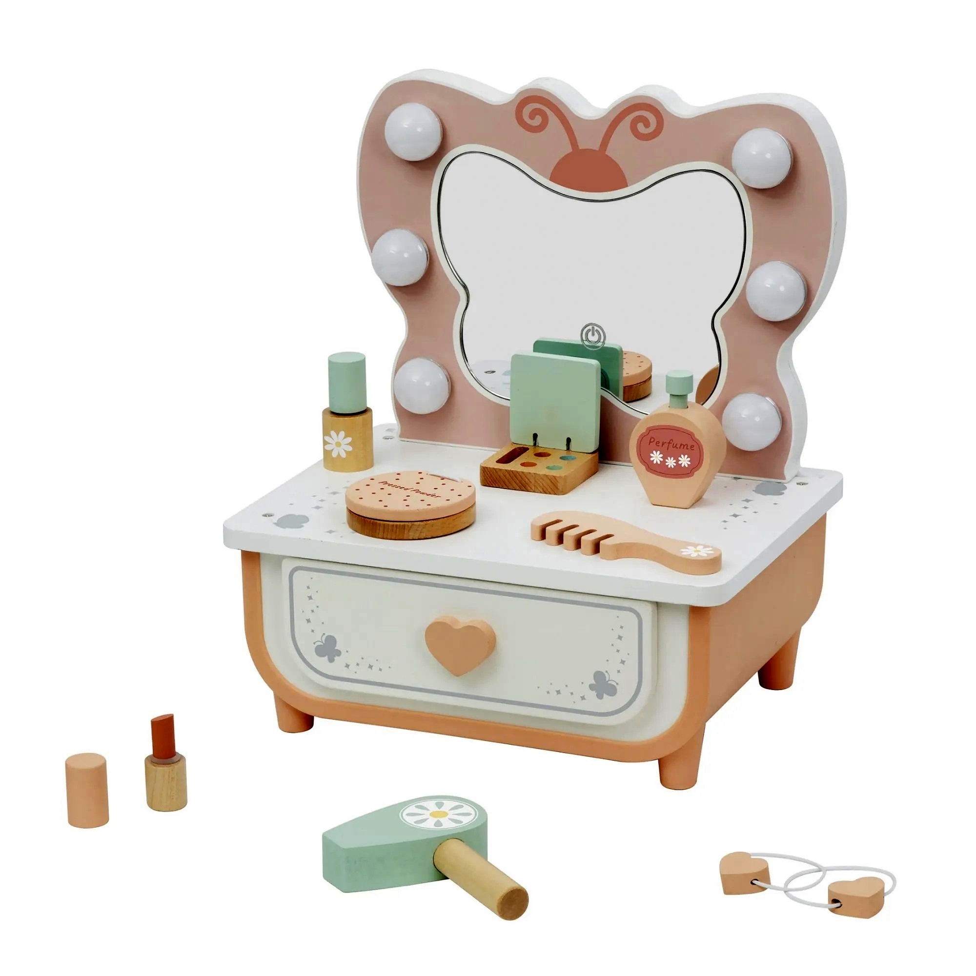 Μπουντουάρ ξύλινο παιδικό με φώτα Tooky Toys