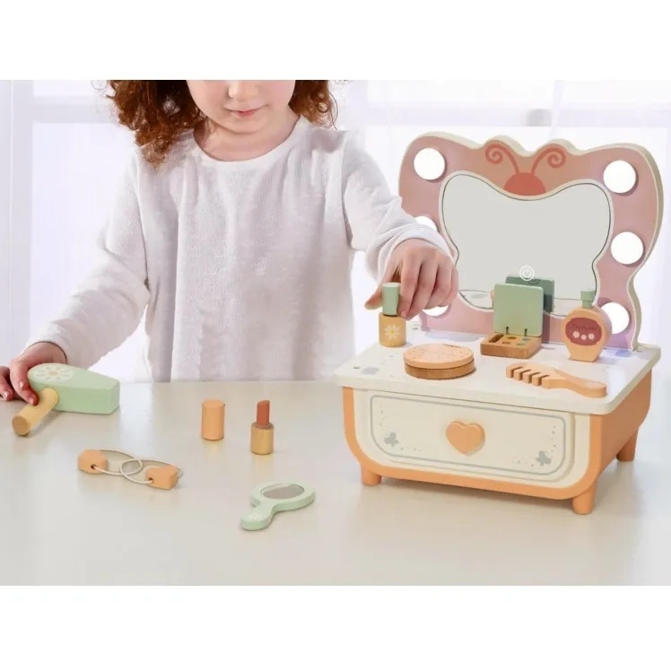 Μπουντουάρ ξύλινο παιδικό με φώτα Tooky Toys