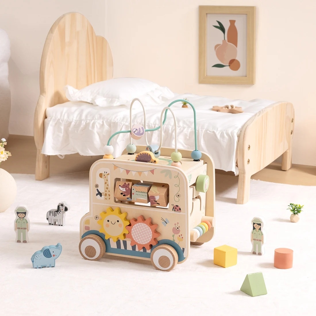 Τζιπ ξύλινο για τα ζωάκια Tooky Toys