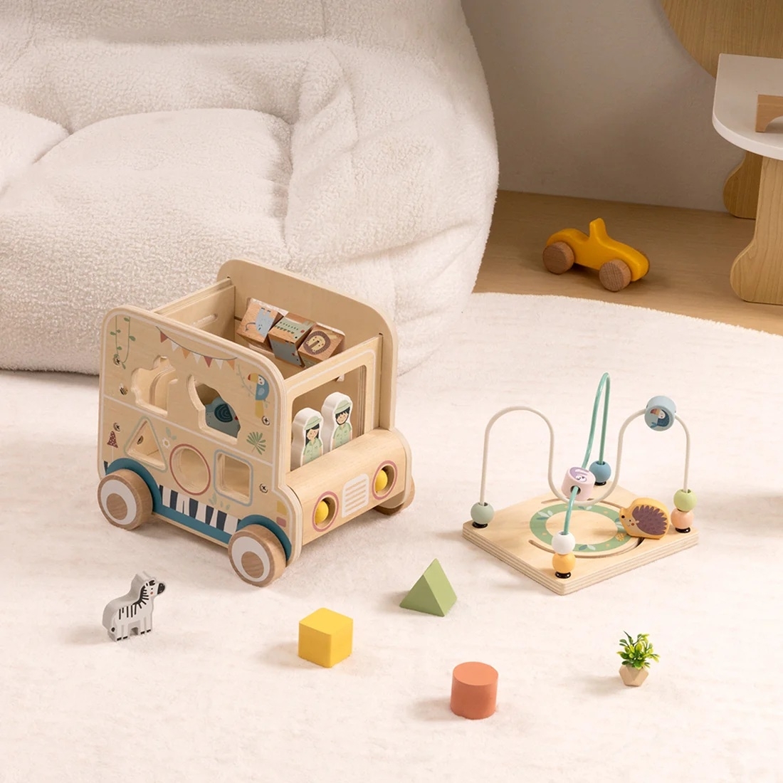 Τζιπ ξύλινο για τα ζωάκια Tooky Toys