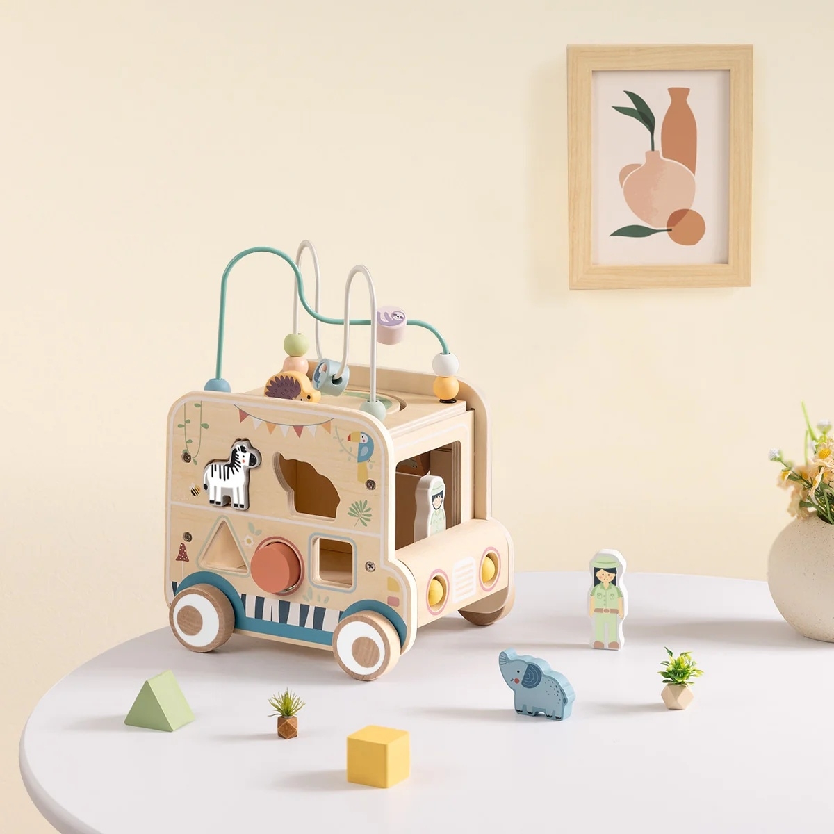 Τζιπ ξύλινο για τα ζωάκια Tooky Toys