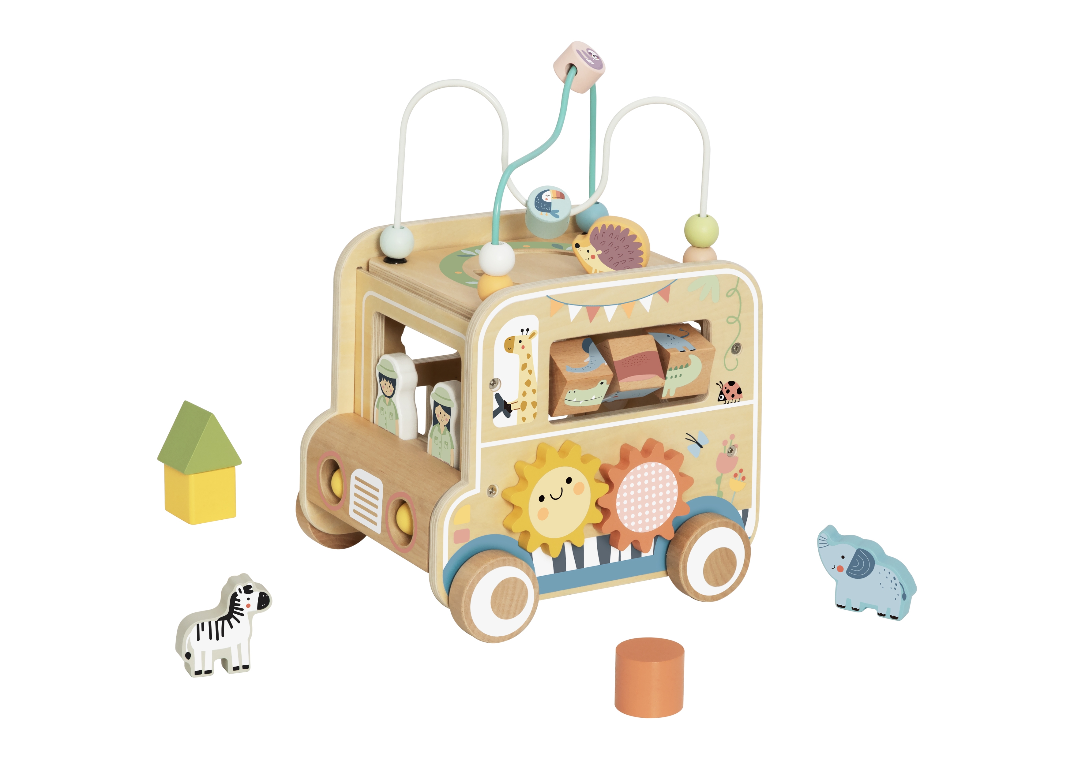 Τζιπ ξύλινο για τα ζωάκια Tooky Toys