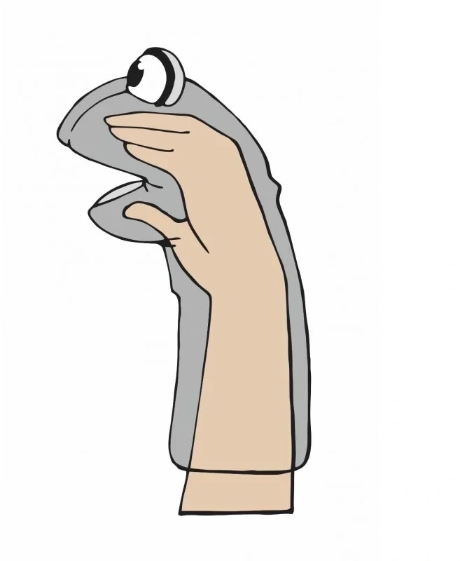 Κούκλα κουκλοθεάτρου - Καμηλοπάρδαλη 39εκ.