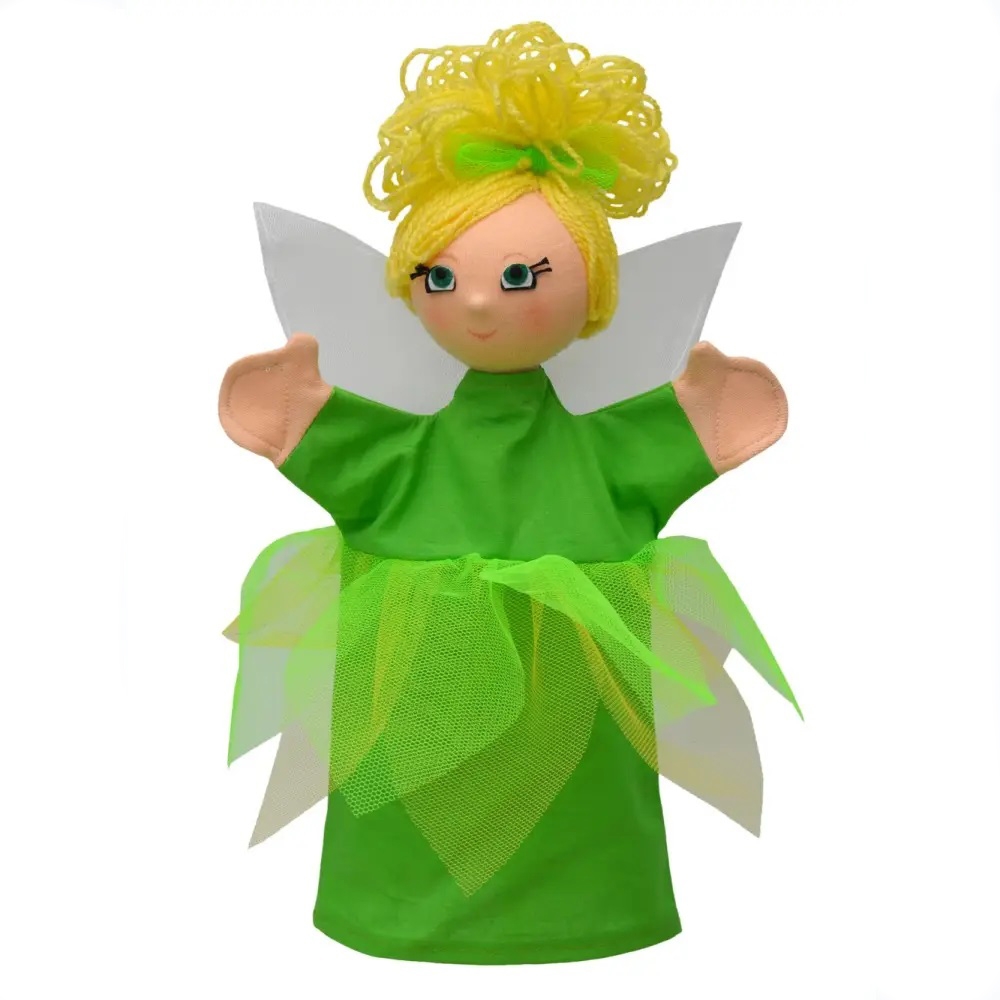 Γαντόκουκλα - Νεράιδα με πράσινο φόρεμα 