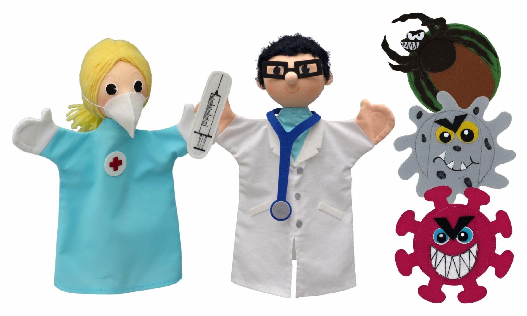 Ιατρικό σετ - Γιατρός-Νοσοκόμα με 3 ιούς 