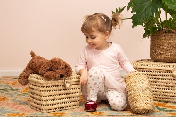 Λούτρινος σκύλος καφέ 28εκ.