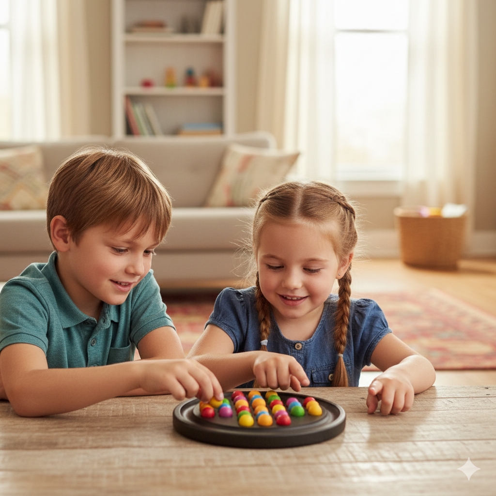 Επιτραπέζιο ξύλινο Σολιτέρ πολύχρωμο